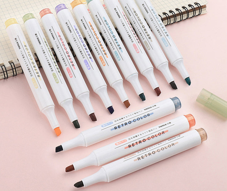 Retro Color Series Highlighter Set
