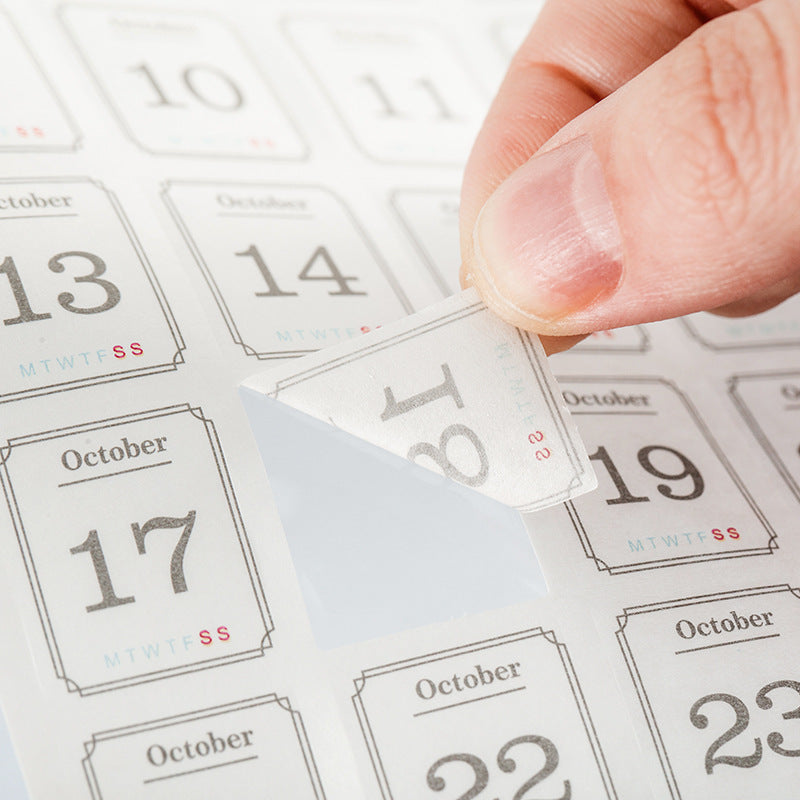 Calendar Sticker Sheets