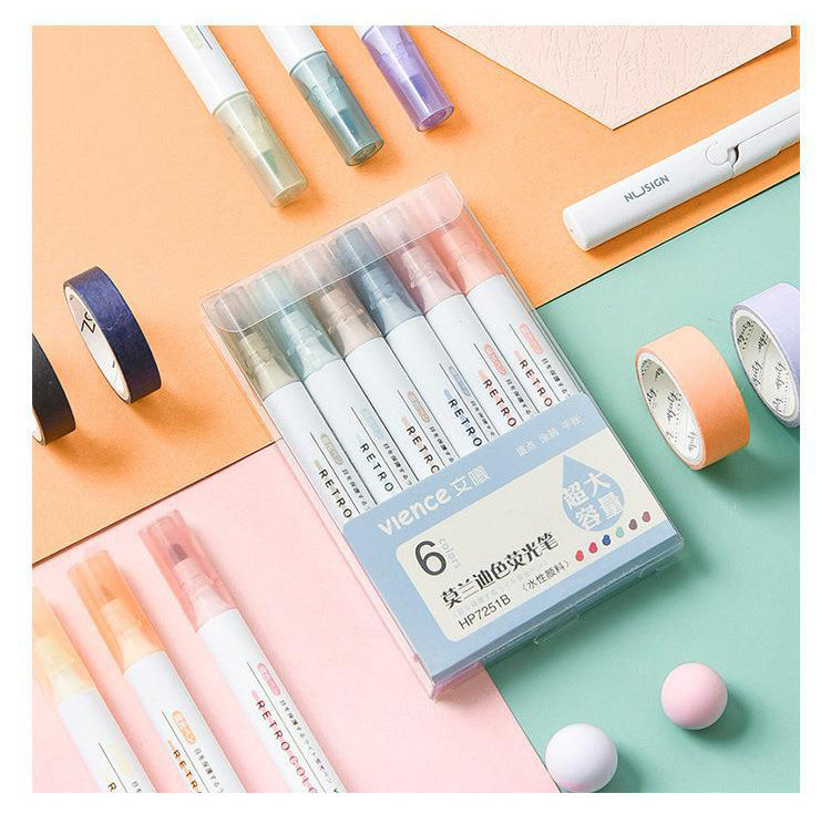 Retro Color Series Highlighter Set