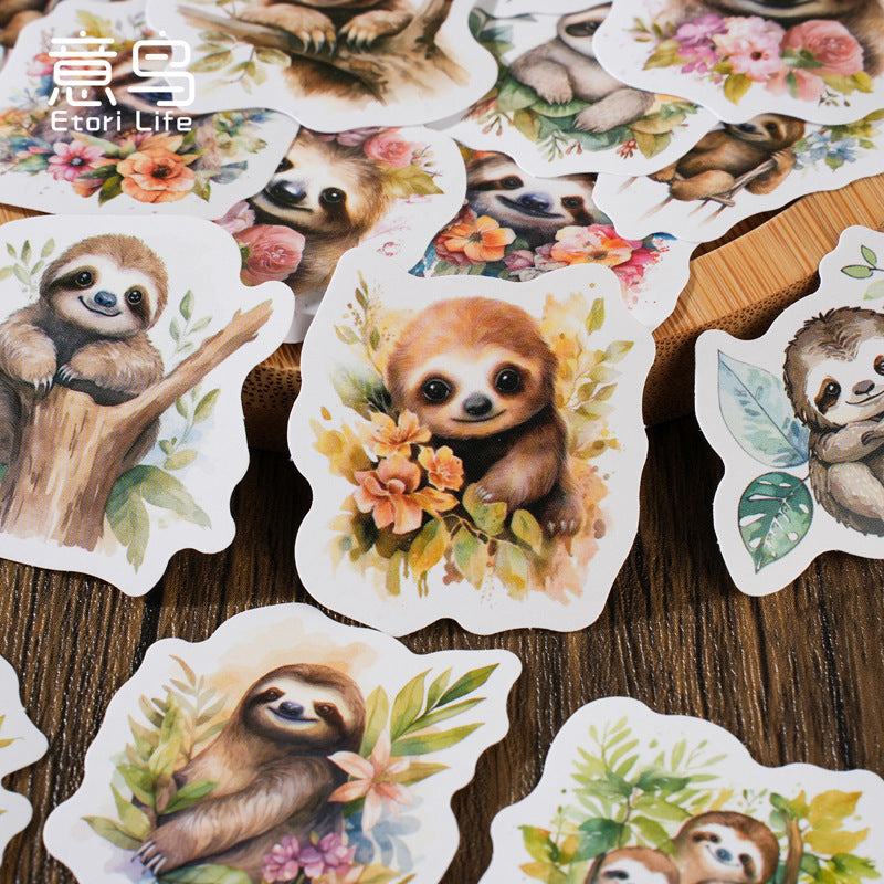 Slow Sloth Stickers Box