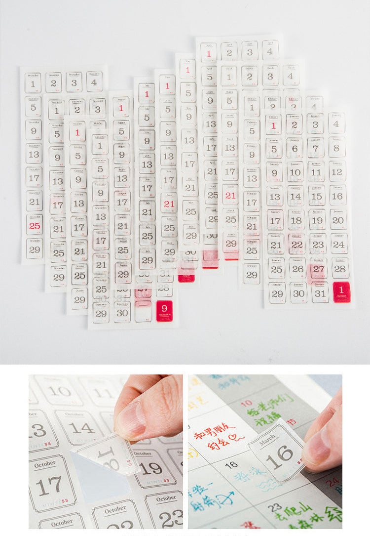 Calendar Sticker Sheets