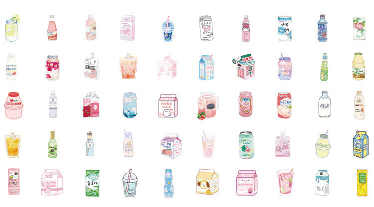 Cute Drinks Stickers Box