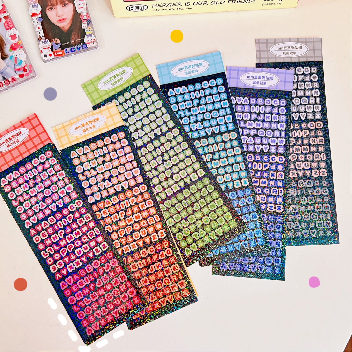Small Glitter Letter Stickers