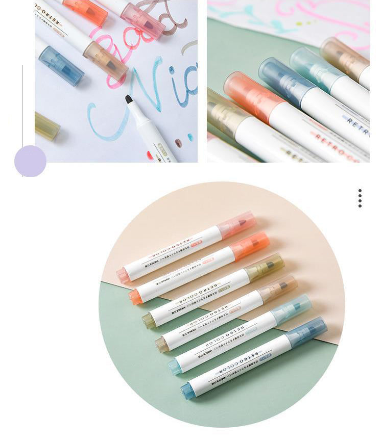 Retro Color Series Highlighter Set