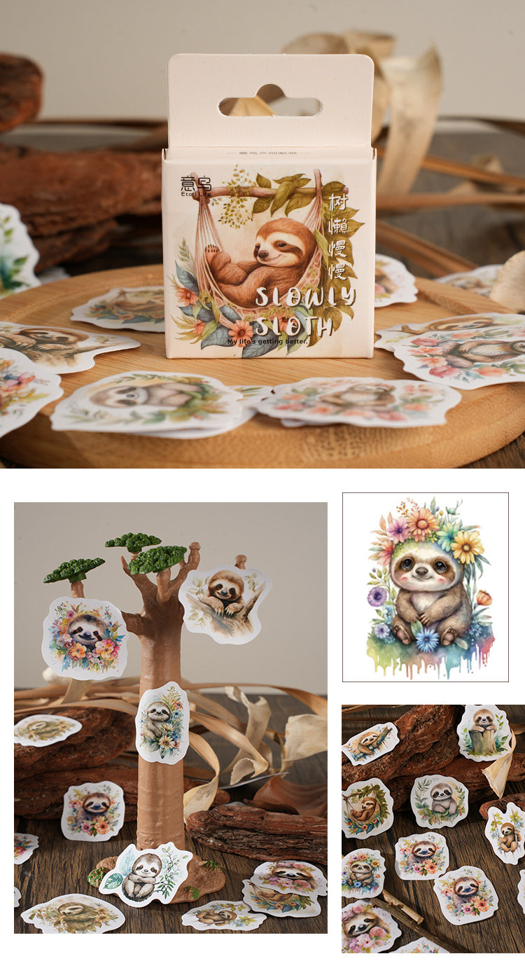 Slow Sloth Stickers Box