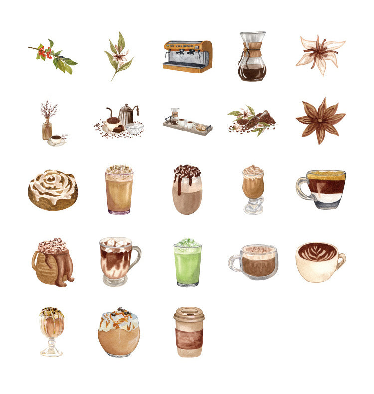 Coffee Shop Stickers Box