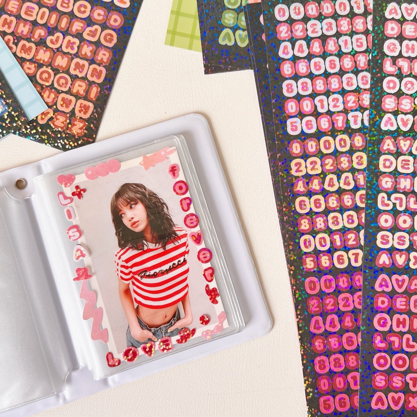 Small Glitter Letter Stickers