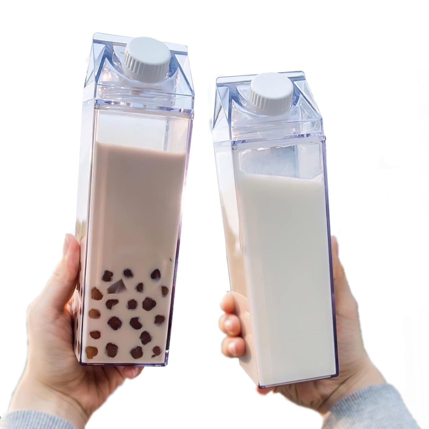 Milk Carton Clear Water Bottle