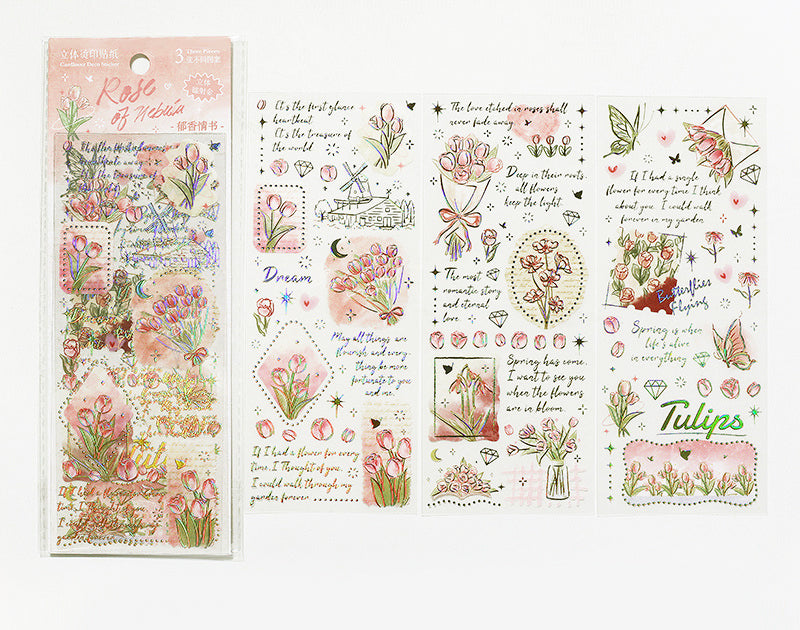 Rose of Nebula PET Stickers