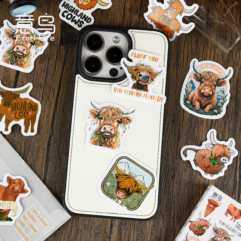 Highland Cow Stickers Box