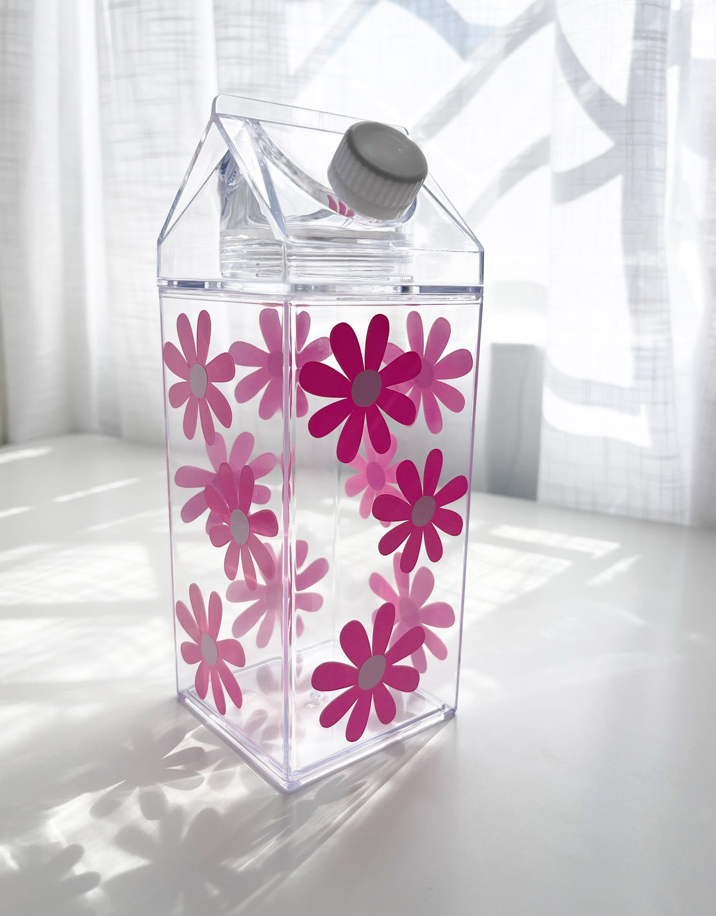 Daisy Milk Carton Water Bottle