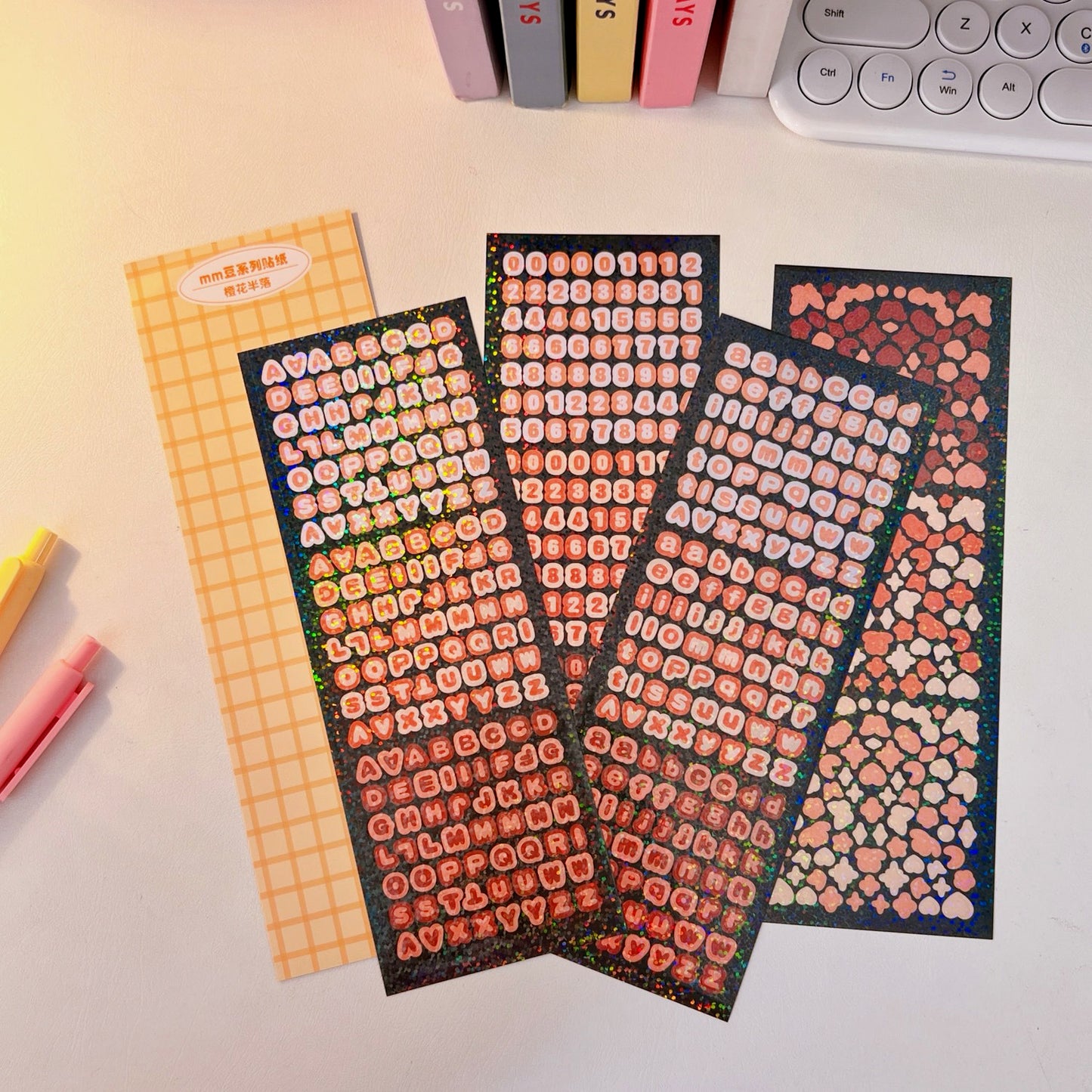 Small Glitter Letter Stickers