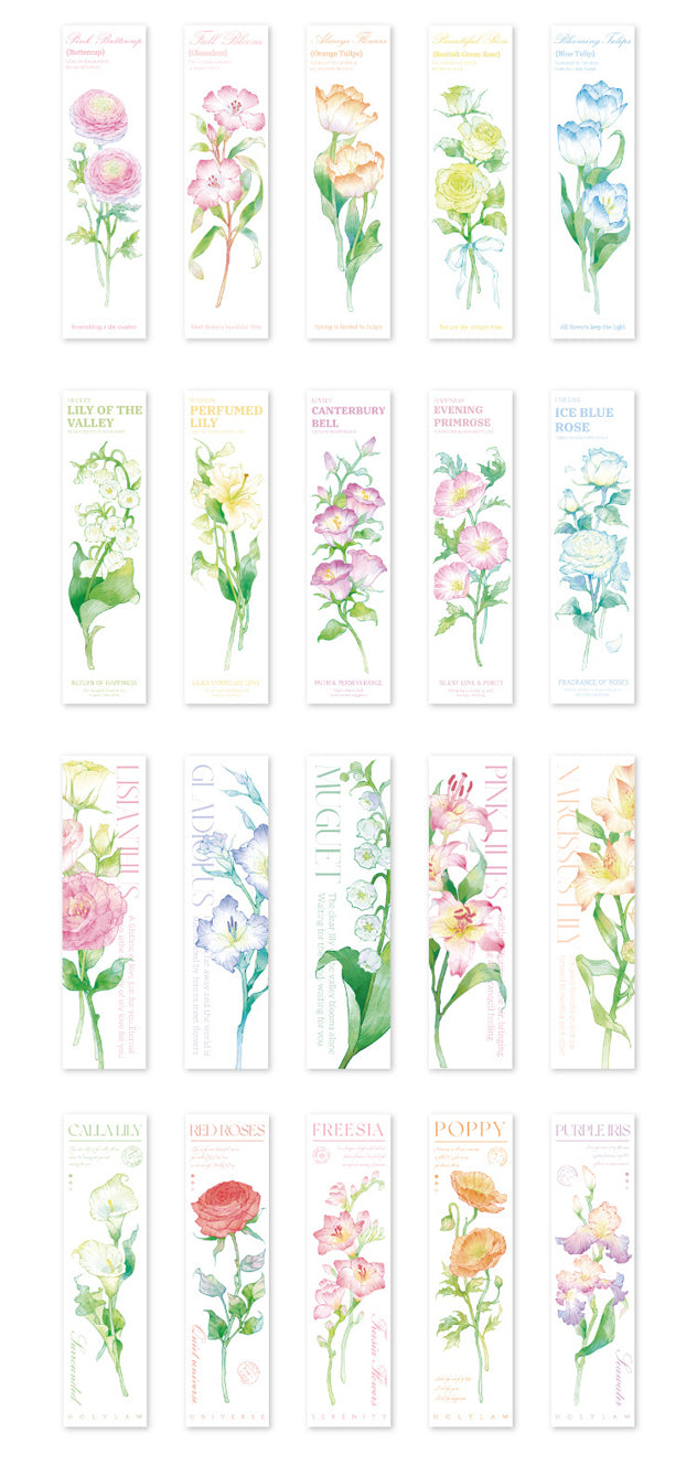 Flower Painting Bookmark Set
