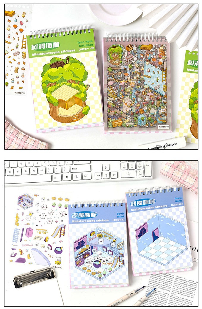 DIY Miniature Scene Stickers Book