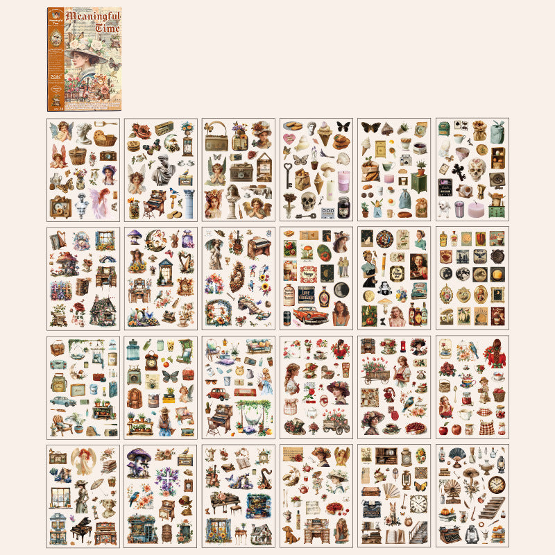 Retro European Stickers Book