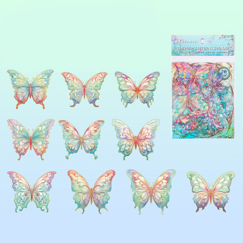 Gilded Butterfly PET Stickers