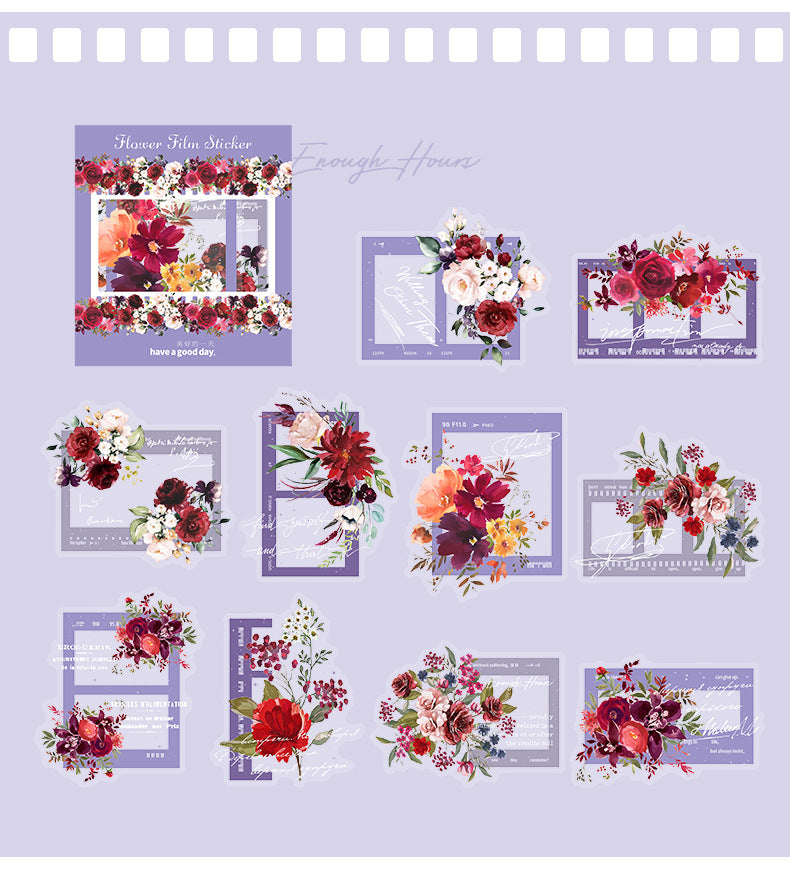 Flower Film PET Stickers