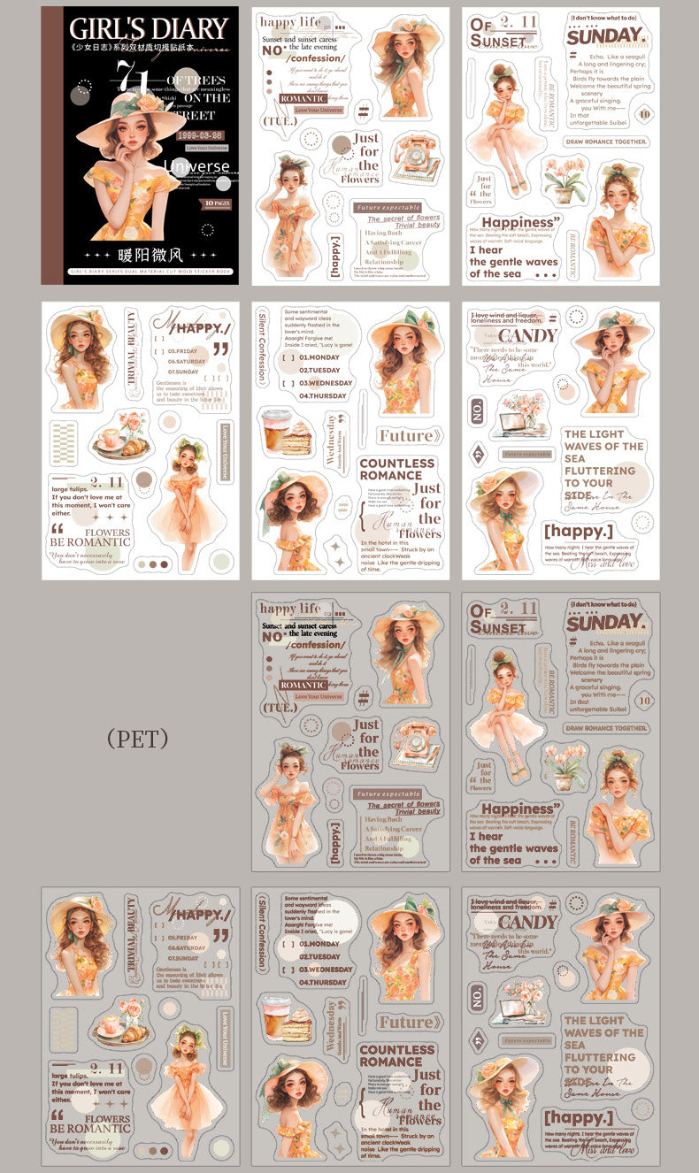 Girl's Diary Sticker Book