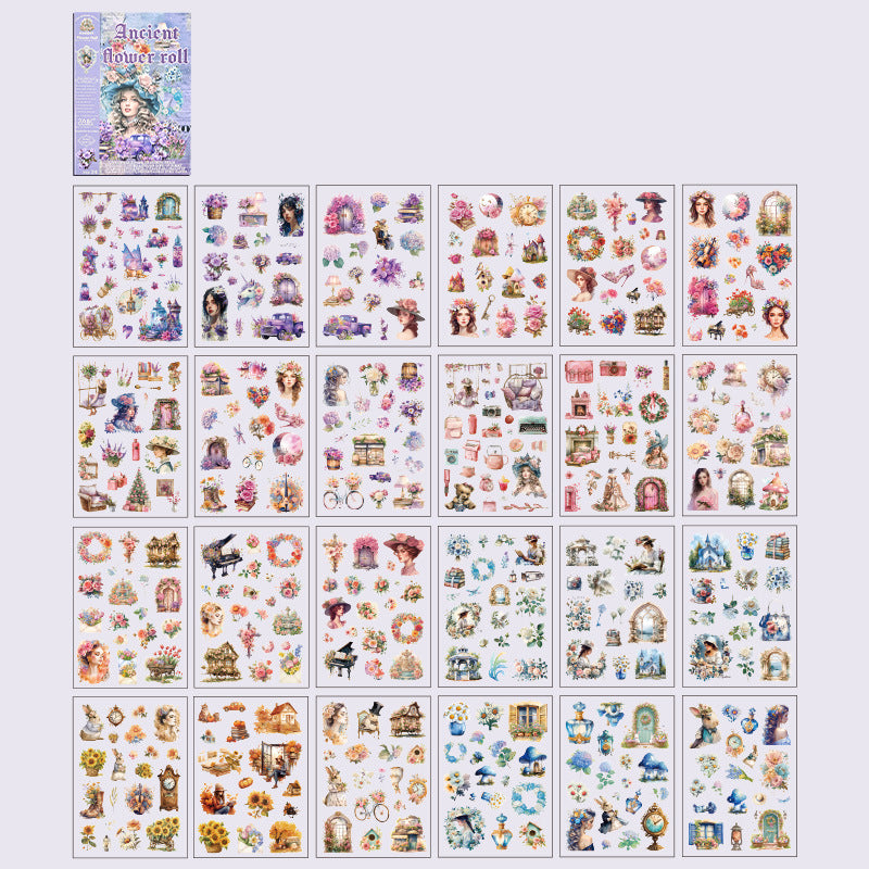 Retro European Stickers Book