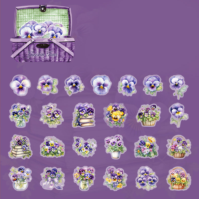 Flower Basket PET Stickers
