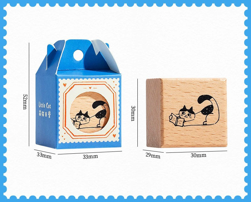 Cat Daily Wooden Stamp