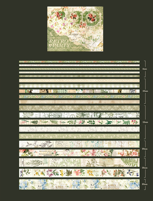 Retro Party Washi Tape Set