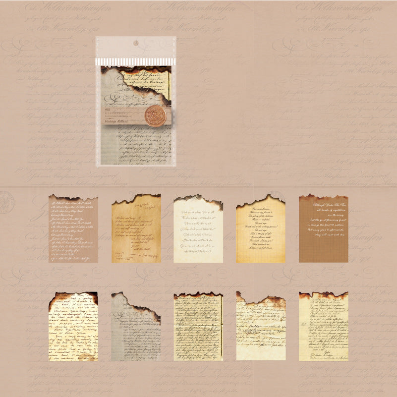 Retro Burnt Paper Material Set