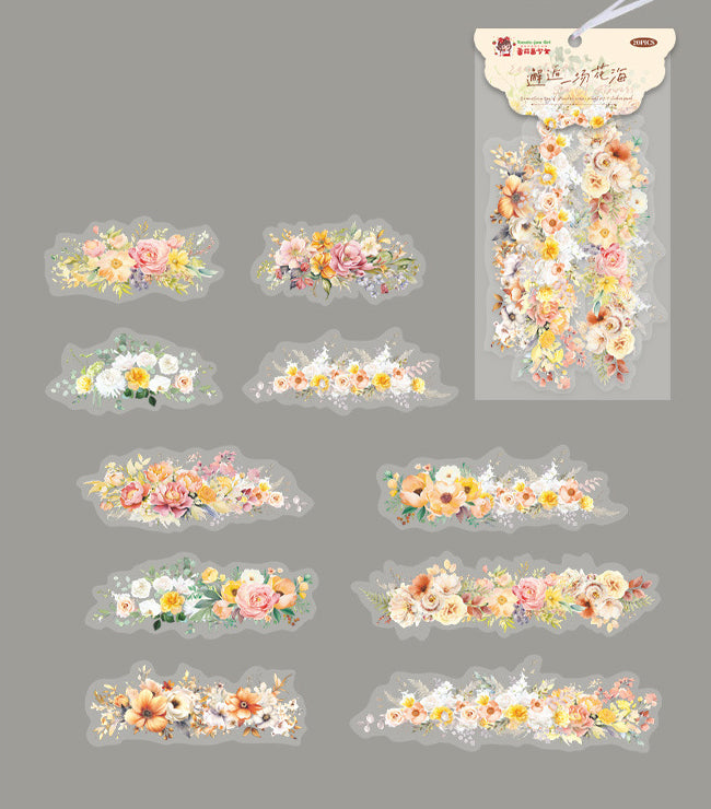 Sea of Flowers Series PET Stickers