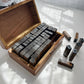 Vintage Wooden Alphabet Stamps Large Set