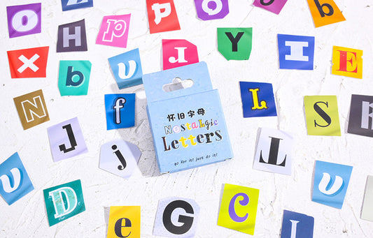 Retro Alphabet Stickers Box
