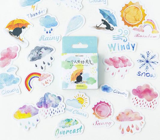 Colourful Weather Stickers Box
