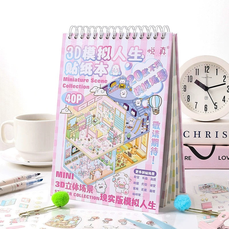 DIY Miniature Scene Stickers Book
