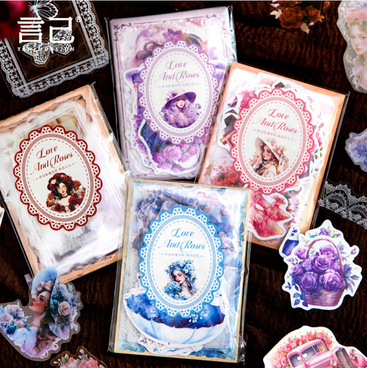 Love & Roses Deco Papers & Stickers Set