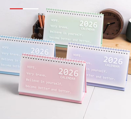 2026 Pastel Desk Calendar