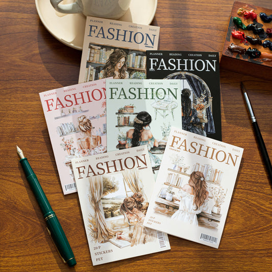 Fashion Reading PET Stickers