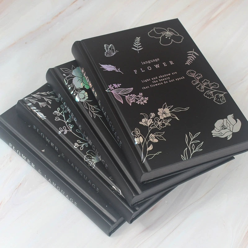 Flower Language Black Diary