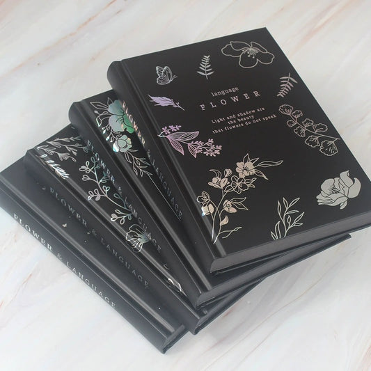 Flower Language Black Diary