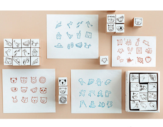 Fun Small Wooden Stamps