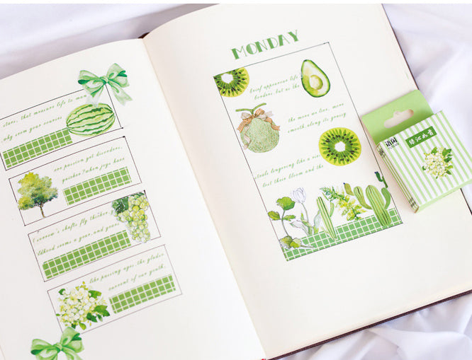 Green Aesthetic Stickers Box