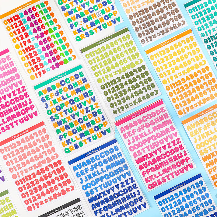 Colorful Letter Sticker Sheets – Crafty Jo Mauritius