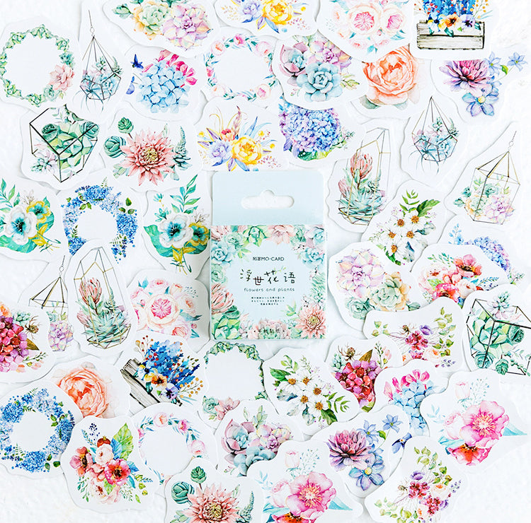 Pastel Flower Stickers Box