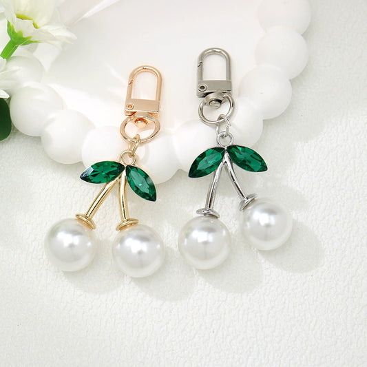 Pearl Cherry Keychain