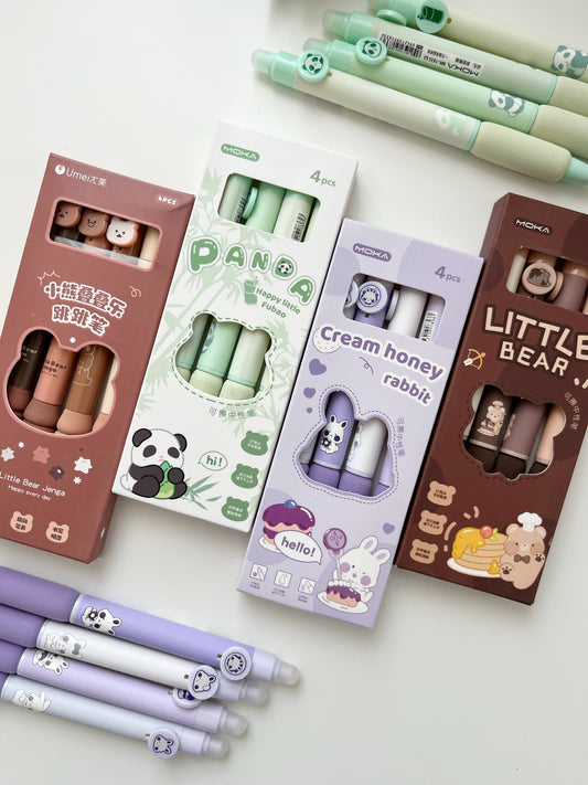 Cute Soft Grip Gel Pen Set