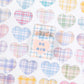 Plaid Heart Stickers Box