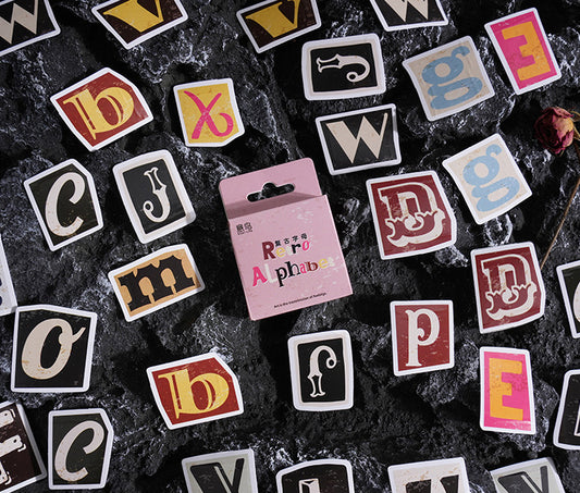 Retro Alphabet Stickers Box