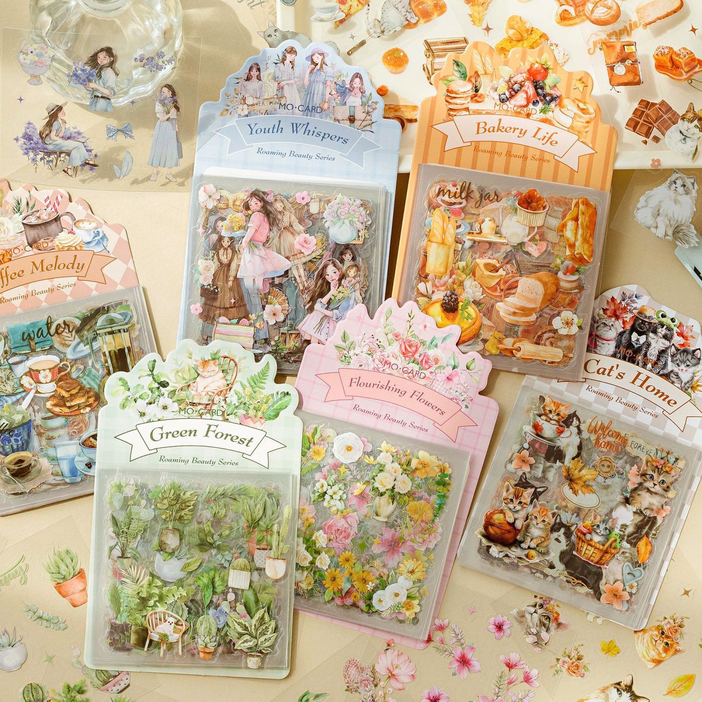 Roaming Beauty PET Stickers