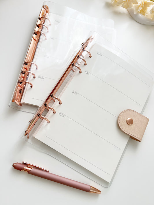 Rose Gold Planner Binder