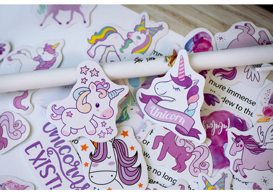Purple Unicorn Stickers Box