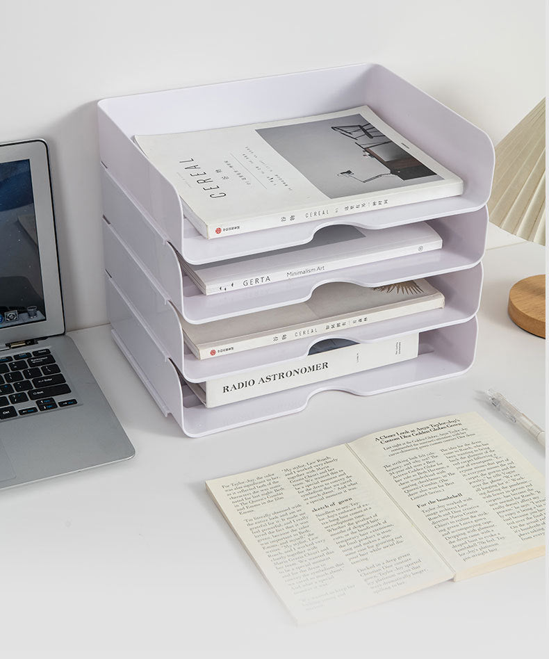 White Stackable Document Tray