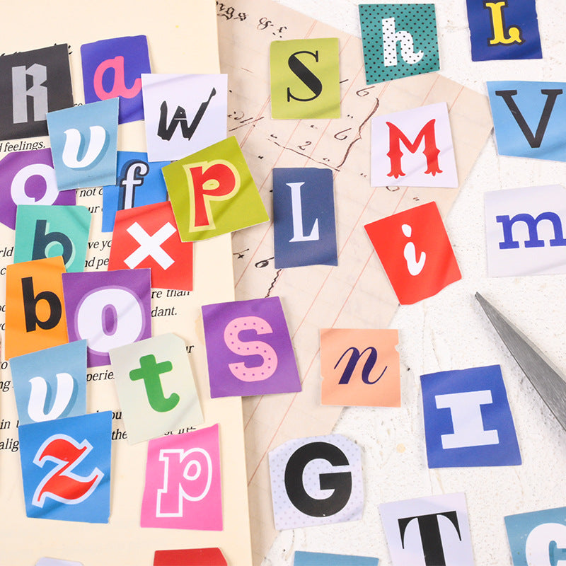 Retro Alphabet Stickers Box